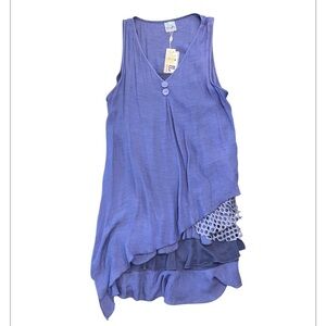 New Women’s L/XL Lavender Short Boho 2 Piece Tunic